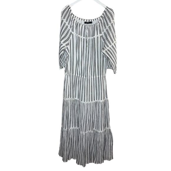 NWOT Lauren Ralph Lauren Maxi Prairie Tiered Boho Milk Maid Maxi Dress Size 16 - Picture 3 of 8